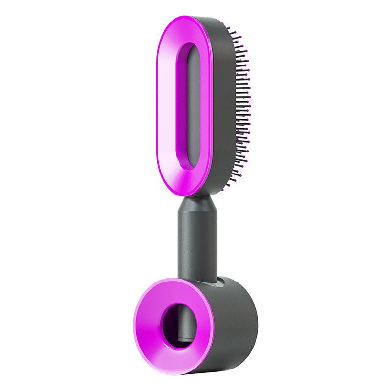 Self Cleaning Hair Brush For Women One-key Cleaning Hair Loss Airbag Massage Scalp Comb Anti-Static Hairbrush 1