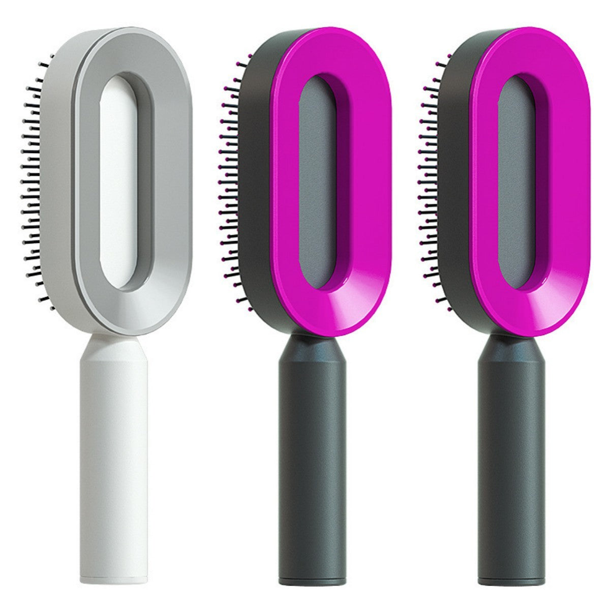 Self Cleaning Hair Brush For Women One-key Cleaning Hair Loss Airbag Massage Scalp Comb Anti-Static Hairbrush 1