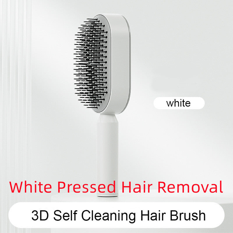 Self Cleaning Hair Brush For Women One-key Cleaning Hair Loss Airbag Massage Scalp Comb Anti-Static Hairbrush 1