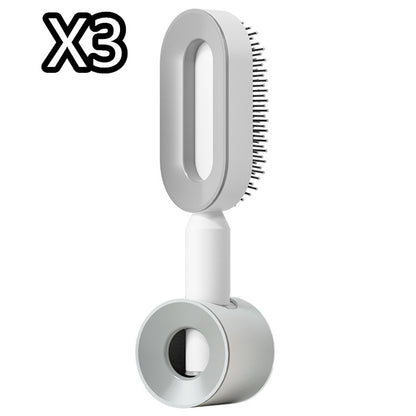 Self Cleaning Hair Brush For Women One-key Cleaning Hair Loss Airbag Massage Scalp Comb Anti-Static Hairbrush 1