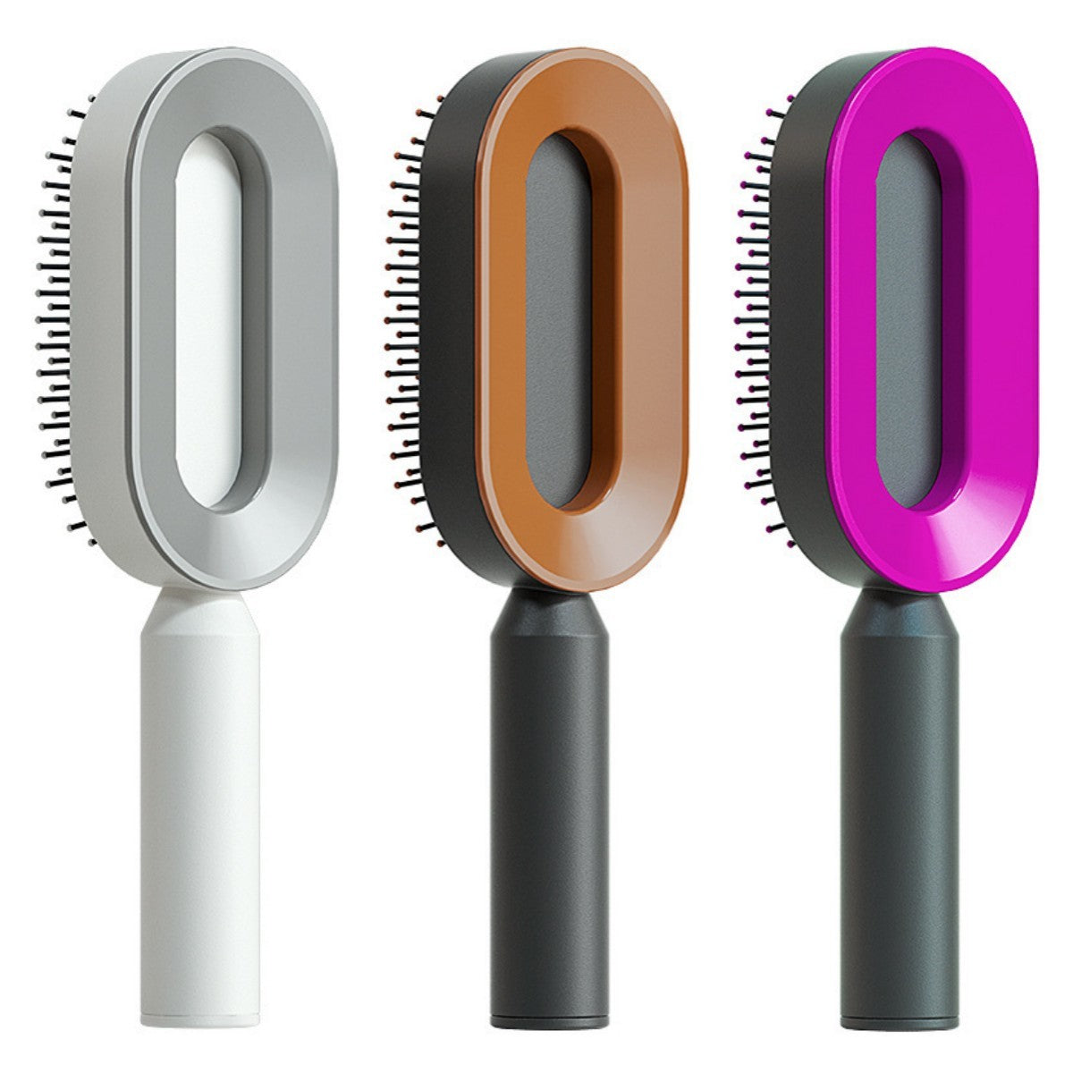 Self Cleaning Hair Brush For Women One-key Cleaning Hair Loss Airbag Massage Scalp Comb Anti-Static Hairbrush 1