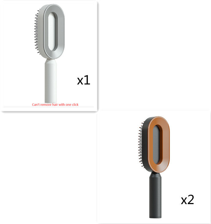 Self Cleaning Hair Brush For Women One-key Cleaning Hair Loss Airbag Massage Scalp Comb Anti-Static Hairbrush 1