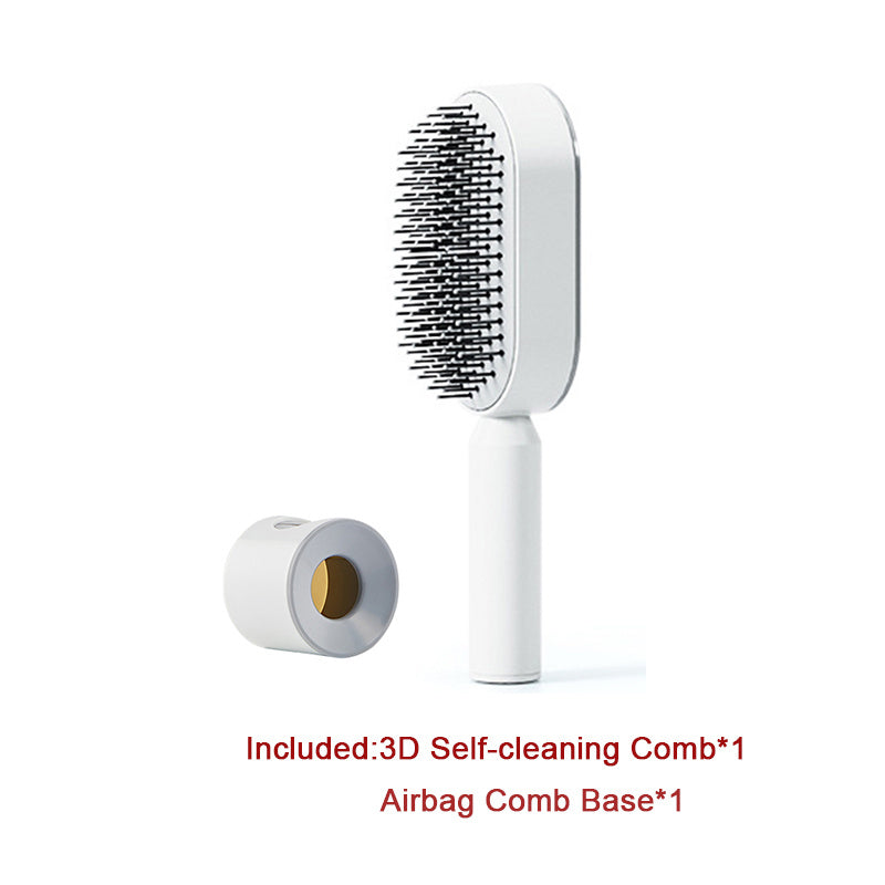 Self Cleaning Hair Brush For Women One-key Cleaning Hair Loss Airbag Massage Scalp Comb Anti-Static Hairbrush 1