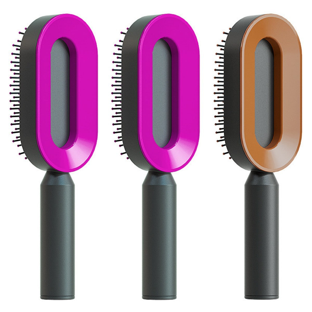 Self Cleaning Hair Brush For Women One-key Cleaning Hair Loss Airbag Massage Scalp Comb Anti-Static Hairbrush 1