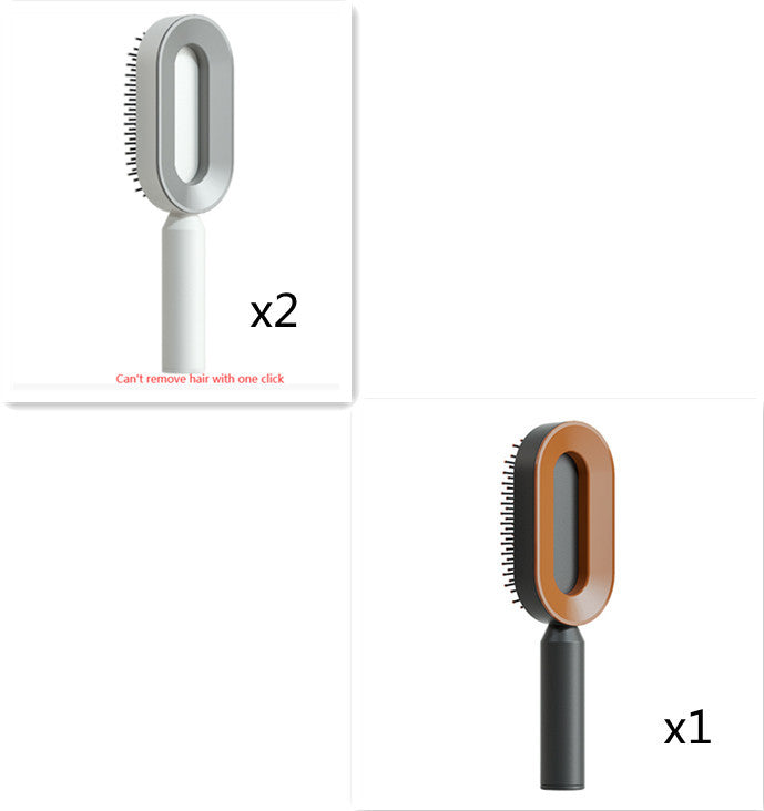 Self Cleaning Hair Brush For Women One-key Cleaning Hair Loss Airbag Massage Scalp Comb Anti-Static Hairbrush 1