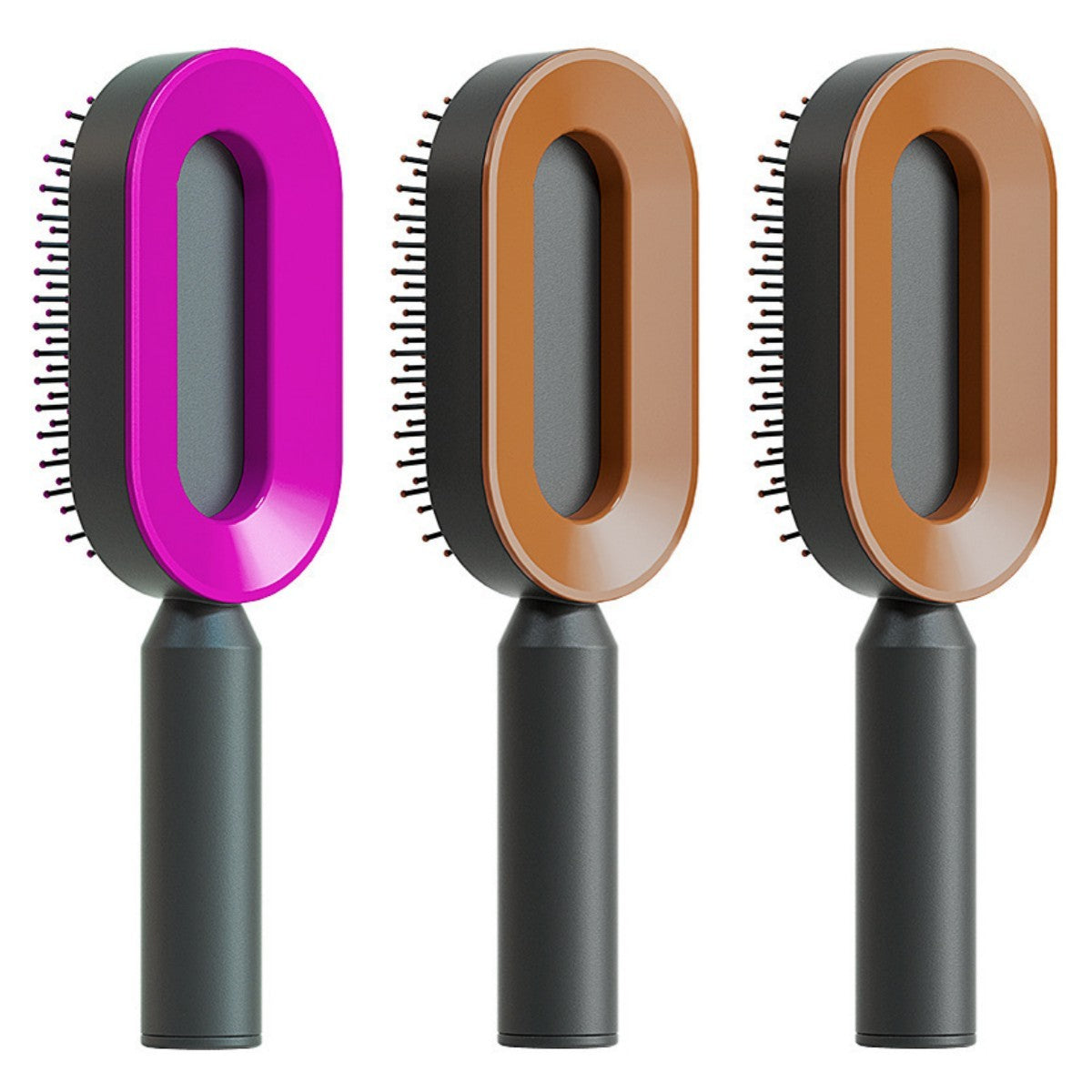 Self Cleaning Hair Brush For Women One-key Cleaning Hair Loss Airbag Massage Scalp Comb Anti-Static Hairbrush 1