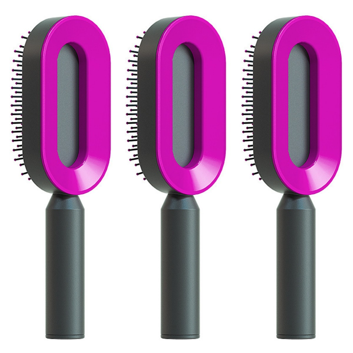 Self Cleaning Hair Brush For Women One-key Cleaning Hair Loss Airbag Massage Scalp Comb Anti-Static Hairbrush 1