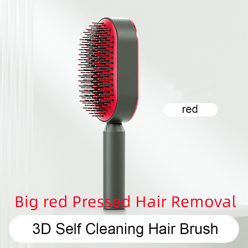 Self Cleaning Hair Brush For Women One-key Cleaning Hair Loss Airbag Massage Scalp Comb Anti-Static Hairbrush 1