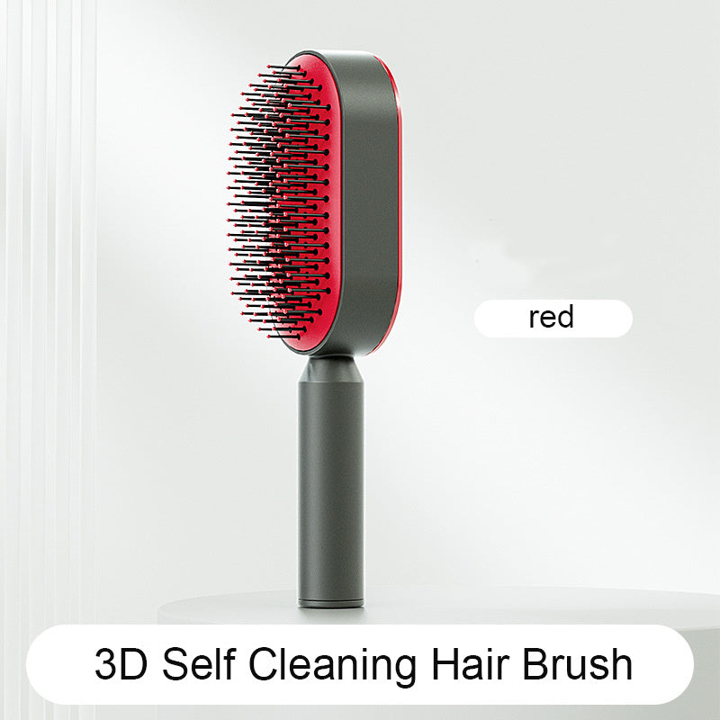 Self Cleaning Hair Brush For Women One-key Cleaning Hair Loss Airbag Massage Scalp Comb Anti-Static Hairbrush 1