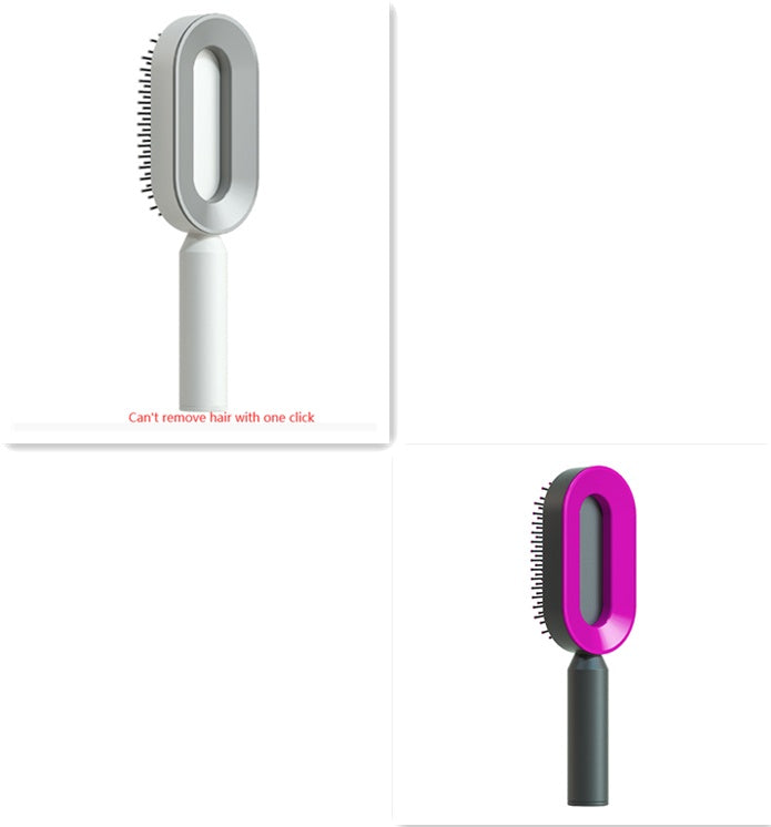 Self Cleaning Hair Brush For Women One-key Cleaning Hair Loss Airbag Massage Scalp Comb Anti-Static Hairbrush 1