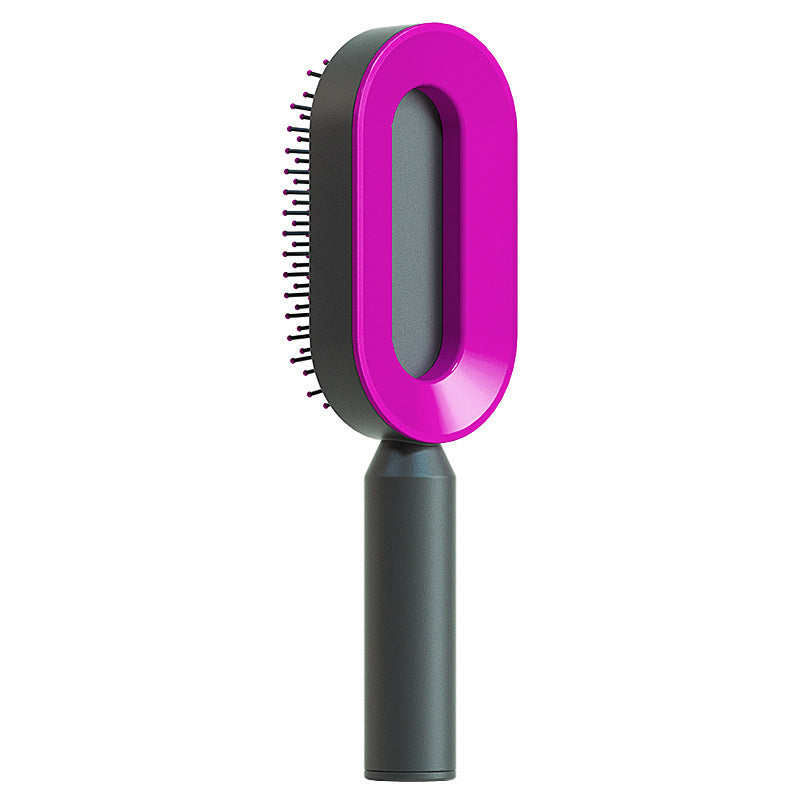 Self Cleaning Hair Brush For Women One-key Cleaning Hair Loss Airbag Massage Scalp Comb Anti-Static Hairbrush 1